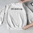 Swimming Enthusiast Minimalist Water Sports Men Graphic Sweatshirt Swimming Enthusiast Minimalist Water Sports Men Graphic Sweatshirt