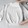 Vintage Drum Kit Heartbeat Graphic For Drummers Men Graphic Sweatshirt