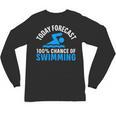 100 Chance Of Swimming Swimmer Swimming Unisex Long Sleeve T-Shirt, trending gift 100 Chance Of Swimming Swimmer Swimming Unisex Long Sleeve T-Shirt, trending gift