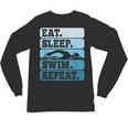 Eat Sleep Swim Vintage Swimming Lover Swimmer Men Women Unisex Long Sleeve T-Shirt, trending gift