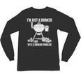 I'm Just A Drinker With A Smoking Problem BBQ Dads Grilling Unisex Long Sleeve T-Shirt, trending gift I'm Just A Drinker With A Smoking Problem BBQ Dads Grilling Unisex Long Sleeve T-Shirt, trending gift