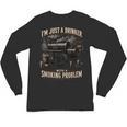 I'm Just A Drinker With A Smoking Problem Grilling BBQ Dads Unisex Long Sleeve T-Shirt, trending gift I'm Just A Drinker With A Smoking Problem Grilling BBQ Dads Unisex Long Sleeve T-Shirt, trending gift