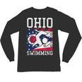 Ohio Flag Swimming Team Swim Swimmer US State Unisex Long Sleeve T-Shirt, trending gift