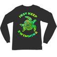 Sea Turtle Just Keep Swimming Ocean Beach Vacation Unisex Long Sleeve T-Shirt, trending gift