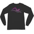 Silhouette Icon Swimmer Stuff Girls Swimming Unisex Long Sleeve T-Shirt, trending gift