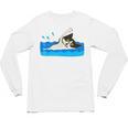 Cat Swimming Pool Unisex Long Sleeve T-Shirt, trending gift Cat Swimming Pool Unisex Long Sleeve T-Shirt, trending gift