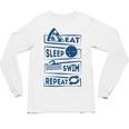 Eat Sleep Swimming Repeat Swimming Unisex Long Sleeve T-Shirt, trending gift
