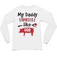 Kids My Daddy Smells Like BBQ Grilling Dad BBQ Dad Master Grill Unisex Long Sleeve T-Shirt, trending gift