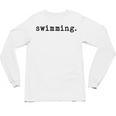 Swimming Enthusiast Minimalist Water Sports Unisex Long Sleeve T-Shirt, trending gift