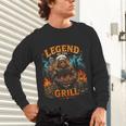 Bigfoot Legend Of The Grill BBQ Dad Father Day 2026 Unisex Long Sleeve T-Shirt