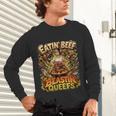 Eatin Beef Blastin Queefs BBQ Dad Grill Cookout Meme Unisex Long Sleeve T-Shirt