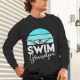 Grandpa Papa Swimming Meet Swimmer Swim Team Shirt Unisex Long Sleeve T-Shirt