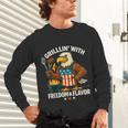 Grillin’ Eagle BBQ Dad 4th Of July Father’s Day Unisex Long Sleeve T-Shirt