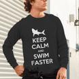 Keep Calm And Swim Faster Swimming T-Shirt Unisex Long Sleeve T-Shirt