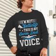 Swim Dad Voice Swimming Dad Of A Swimmer Father Unisex Long Sleeve T-Shirt