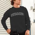 Swimming Athletic Lettering Swimmer Coach Unisex Long Sleeve T-Shirt Swimming Athletic Lettering Swimmer Coach Unisex Long Sleeve T-Shirt