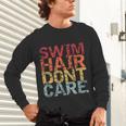 Swimming Pool Diving Sport Swimmer Swim Hair Dont Care Unisex Long Sleeve T-Shirt Swimming Pool Diving Sport Swimmer Swim Hair Dont Care Unisex Long Sleeve T-Shirt
