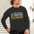 Swimming Swimmer Eating Swim Unisex Long Sleeve T-Shirt
