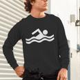 Swimming Symbol Unisex Long Sleeve T-Shirt Swimming Symbol Unisex Long Sleeve T-Shirt