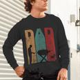 Vintage BBQ Dad Silhouette Father's Day Retro Unisex Long Sleeve T-Shirt