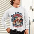 Backyard BBQ Dad Grill Boss Patriotic Fourth Of July Barbecu Unisex Long Sleeve T-Shirt
