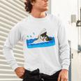 Cat Swimming Pool Unisex Long Sleeve T-Shirt Cat Swimming Pool Unisex Long Sleeve T-Shirt