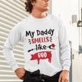Kids My Daddy Smells Like BBQ Grilling Dad BBQ Dad Master Grill Unisex Long Sleeve T-Shirt