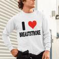 I Love Breaststroke Heart Swim Swimmer Pool Swimming Unisex Long Sleeve T-Shirt I Love Breaststroke Heart Swim Swimmer Pool Swimming Unisex Long Sleeve T-Shirt