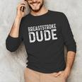 Breaststroke Swimming Dude Distressed Swim Swimmer Pool Unisex Long Sleeve T-Shirt Breaststroke Swimming Dude Distressed Swim Swimmer Pool Unisex Long Sleeve T-Shirt