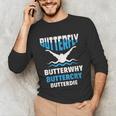 Butterfly Butterwhy Buttercry Swimming Swimmer Unisex Long Sleeve T-Shirt Butterfly Butterwhy Buttercry Swimming Swimmer Unisex Long Sleeve T-Shirt