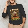 Eatin Beef Blastin Queefs BBQ Dad Grill Cookout Meme Unisex Long Sleeve T-Shirt