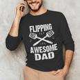 Flipping Awesome BBQ Dad Shirt Grilling Father's Day Unisex Long Sleeve T-Shirt Flipping Awesome BBQ Dad Shirt Grilling Father's Day Unisex Long Sleeve T-Shirt