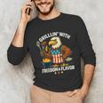 Grillin’ Eagle BBQ Dad 4th Of July Father’s Day Unisex Long Sleeve T-Shirt