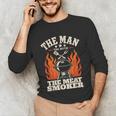 Man Myth Meat Smoker Legend BBQ Dad Unisex Long Sleeve T-Shirt Man Myth Meat Smoker Legend BBQ Dad Unisex Long Sleeve T-Shirt