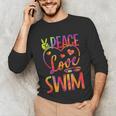 Peace Love Swim Swimming Tie Dye Swimmer Swimming Swim Team Unisex Long Sleeve T-Shirt Peace Love Swim Swimming Tie Dye Swimmer Swimming Swim Team Unisex Long Sleeve T-Shirt