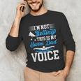 Swim Dad Voice Swimming Dad Of A Swimmer Father Unisex Long Sleeve T-Shirt
