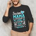 Swim Mama Proud Swimming Mom Of A Swimmer Mother Swim Mom Unisex Long Sleeve T-Shirt