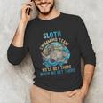 Swimmer Swim Sloth Swimming Team Retro Unisex Long Sleeve T-Shirt Swimmer Swim Sloth Swimming Team Retro Unisex Long Sleeve T-Shirt