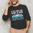Swimming Art For Men Women Swimmer Swim Coach Training Unisex Long Sleeve T-Shirt