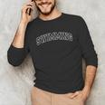 Swimming Athletic Lettering Swimmer Coach Unisex Long Sleeve T-Shirt Swimming Athletic Lettering Swimmer Coach Unisex Long Sleeve T-Shirt