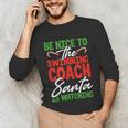 Swimming Coach Christmas Xmas Swimming Santa Unisex Long Sleeve T-Shirt Swimming Coach Christmas Xmas Swimming Santa Unisex Long Sleeve T-Shirt