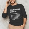 Swimming Coach Definition Swimming Instructor Unisex Long Sleeve T-Shirt