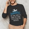 Swimming Coach Yells Breathing Swimmer Swim Team Unisex Long Sleeve T-Shirt Swimming Coach Yells Breathing Swimmer Swim Team Unisex Long Sleeve T-Shirt
