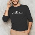Swimming Evolution For Swimmers Unisex Long Sleeve T-Shirt Swimming Evolution For Swimmers Unisex Long Sleeve T-Shirt