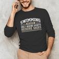 Swimming Saying Swimmer Humor Swim Unisex Long Sleeve T-Shirt Swimming Saying Swimmer Humor Swim Unisex Long Sleeve T-Shirt