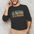 Swimming Swimmer Eating Swim Unisex Long Sleeve T-Shirt