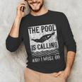 Swimming Swimmer Swim The Pool Is Calling Vintage Unisex Long Sleeve T-Shirt Swimming Swimmer Swim The Pool Is Calling Vintage Unisex Long Sleeve T-Shirt