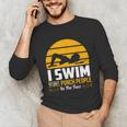 Swimming Swimmer Swim Team So I Don't Punch Unisex Long Sleeve T-Shirt