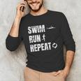 Swimrun Endurance Sports Swimming Running Swim Run Unisex Long Sleeve T-Shirt