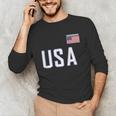 USA Flag Swim Swimming Sport Practice Equipment Men Women Unisex Long Sleeve T-Shirt USA Flag Swim Swimming Sport Practice Equipment Men Women Unisex Long Sleeve T-Shirt